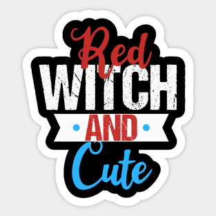 Red white and cute Sticker